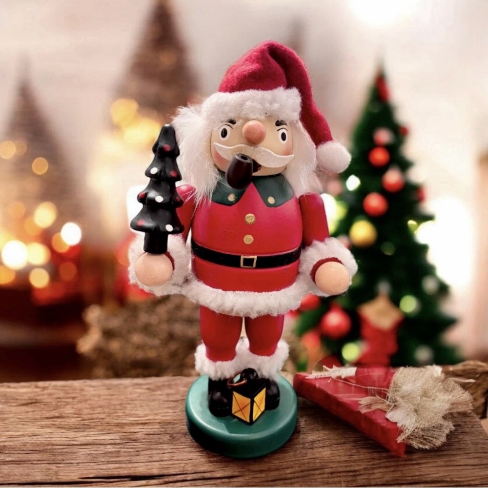 Vintage German Dergrunepunkt Weihnachtsland Räuchermann Santa Christmas